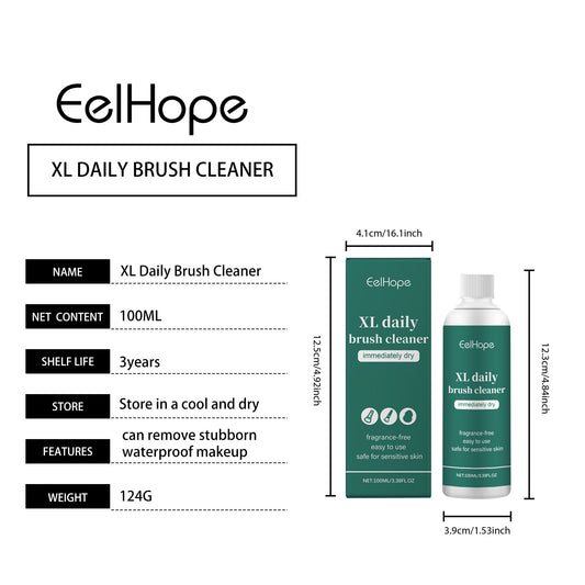 Eelhope Makeup Brush Cleaner – Removes cosmetic residues, for daily care, with mild ingredients, portable and easy to use.
