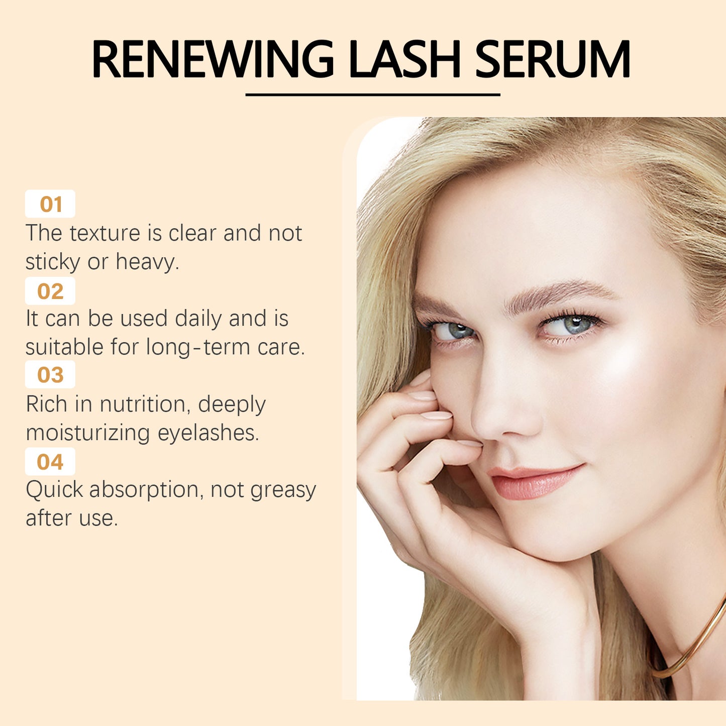 OUHOE Mascara Serum – Gentle, Nourishing, for Curled, Lengthened & Natural Lashes. Daily, Portable, Long-Wearing Lash Care