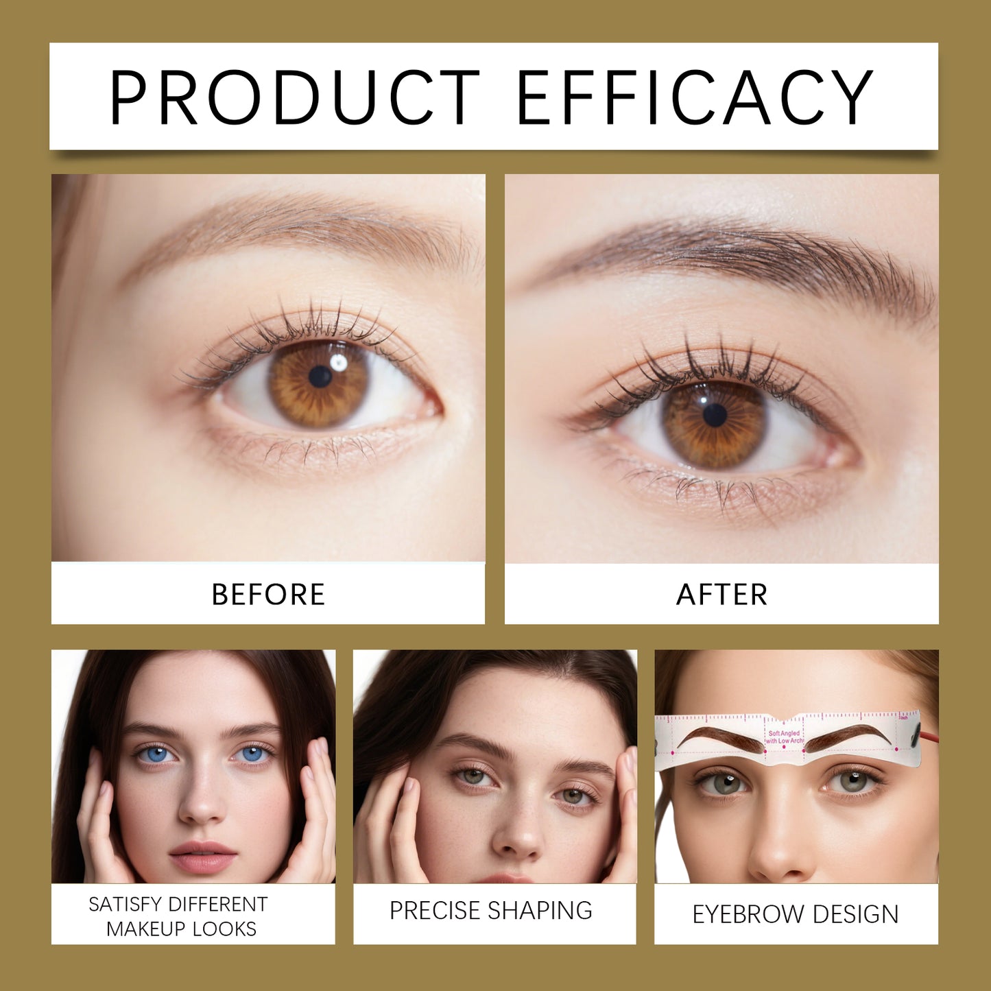 TORVIKX Eyebrow Stamp Stencil Kit – Lazy-friendly Brow Filling, Waterproof & Sweatproof!