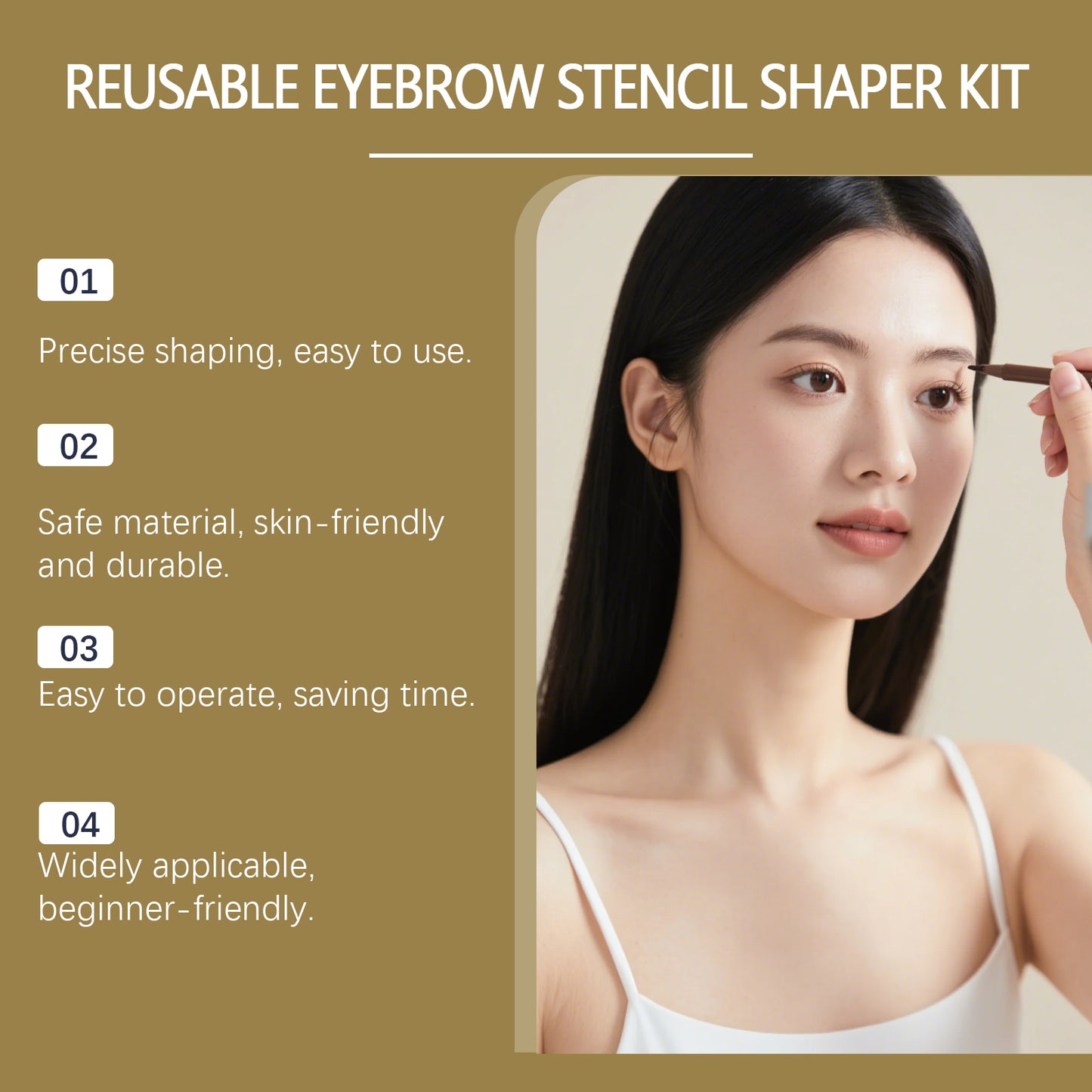 TORVIKX Eyebrow Stamp Stencil Kit – Lazy-friendly Brow Filling, Waterproof & Sweatproof!