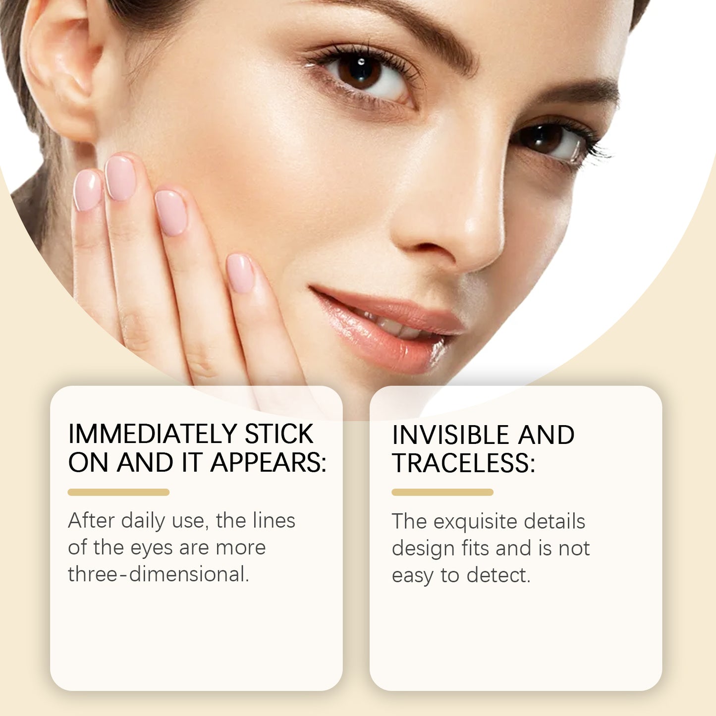 Jaysuing Invisible & Breathable Eyelid Tape Set – Glue-Free, Long-Lasting, Seamless for Larger, Defined Eyes