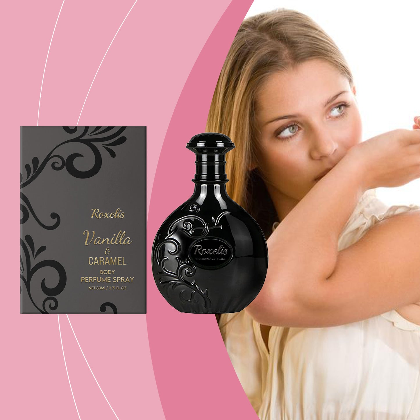 Roxelis Luxurious Elegance Fragrance – Natural Notes, Fresh Aroma, Evoking Graceful Romance, with a Delicate, Lingering Scent