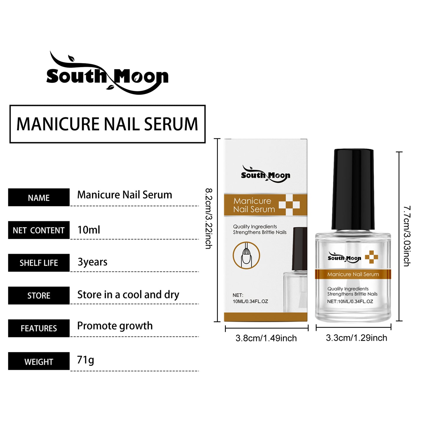 South Moon Nail Nutrient – Gently Cleans Cuticles, Nourishes & Conditions. For Hand & Foot Nail Care